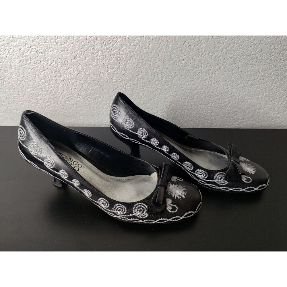 Franco Sarto Embroidered Heels